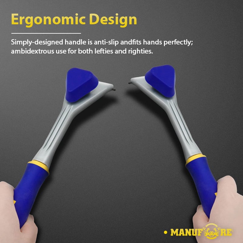 MANUFORE Paint Scraper with 2.5 Inch Double-edged Tungsten Steel Carbide Scraper for removing paint, glue, grout - Image 4